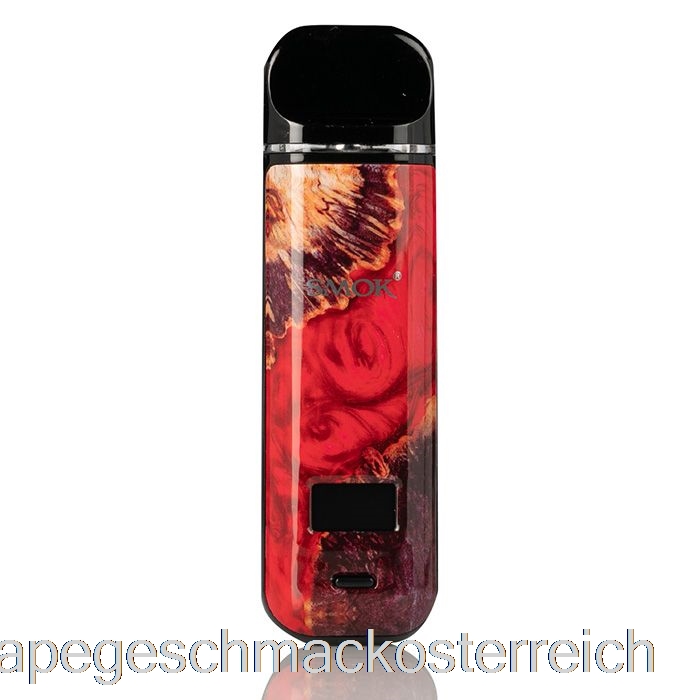 Smok Novo X 25 W Pod-System, Rot, Stabilisierender Holz-Vape-Geschmack